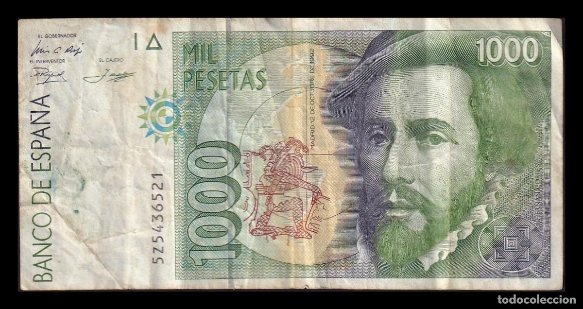 Billetes espa&ntilde;oles: Espa&ntilde;a 1000 Pesetas Hern&aacute;n Cort&eacute;s 1992 Pick 163 Serie 5Z Mbc Vf