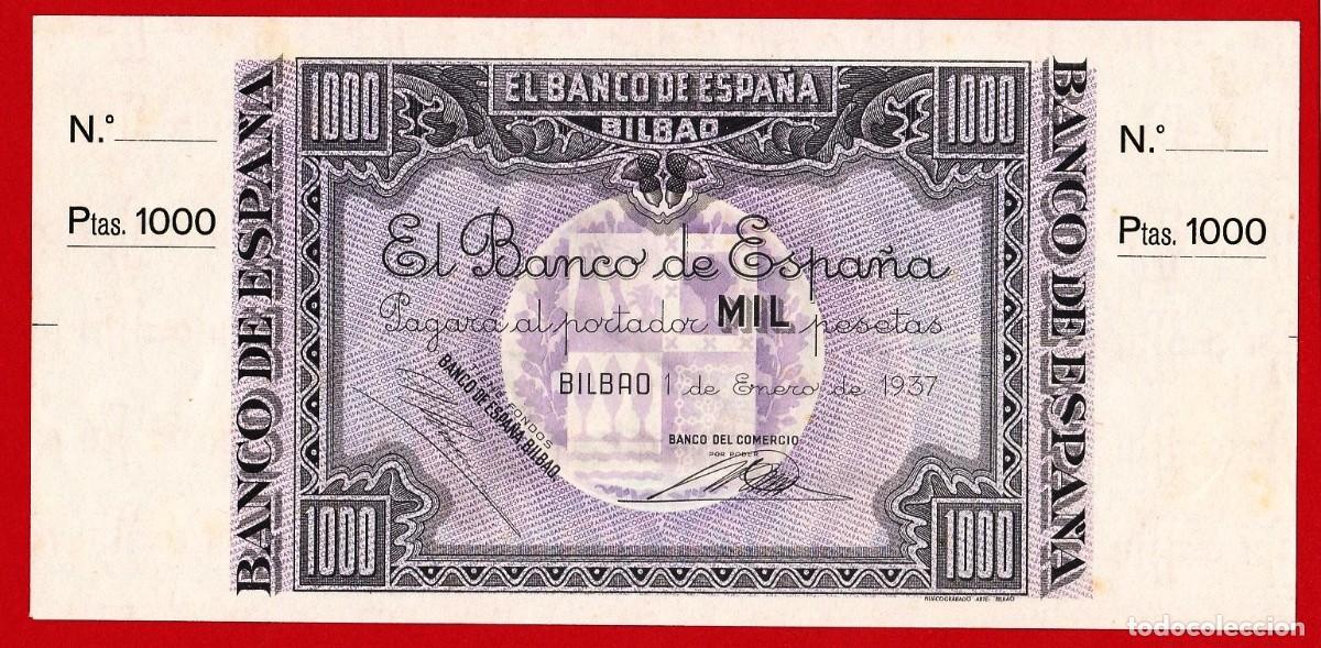 Billetes espa&ntilde;oles: Banco de Espa&ntilde;a, BILBAO, 1000 Pesetas, 1937, Sin Circular.