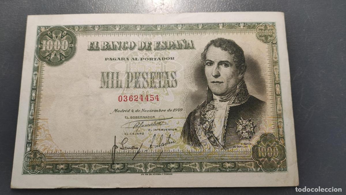 Billetes espa&ntilde;oles: ESPA&Ntilde;A 1000 PESETAS 04/11/1949 P-138 MBC+/EBC-