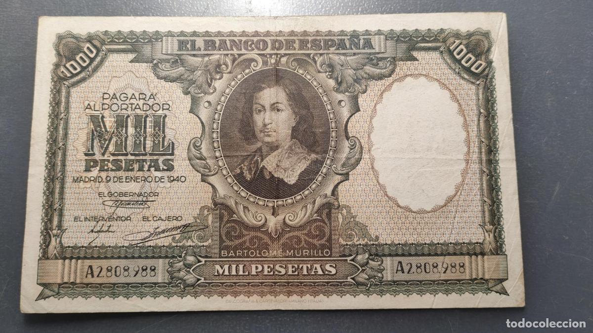Billetes espa&ntilde;oles: ESPA&Ntilde;A 1000 PESETAS 09/01/1940 P-120 BC+/MBC-