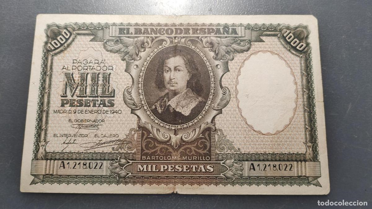 Billetes espa&ntilde;oles: ESPA&Ntilde;A 1000 PESETAS 09/01/1940 P-120 BC+/MBC-