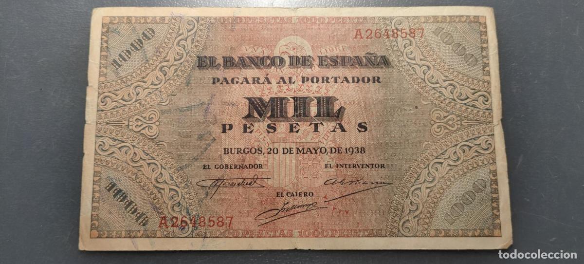Billetes espa&ntilde;oles: ESPA&Ntilde;A 1000 PESETAS 20/05/1938 P-115 BC+/MBC-