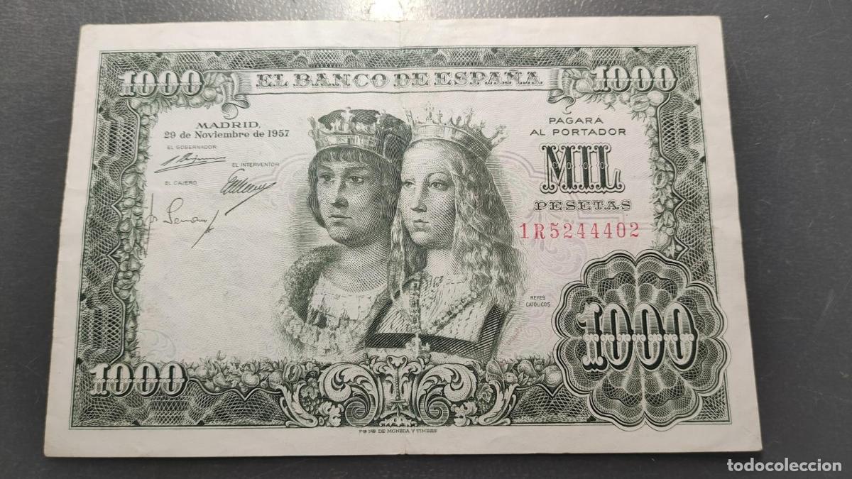 Billetes espa&ntilde;oles: ESPA&Ntilde;A 1000 PESETAS 1957 P-149 MBC