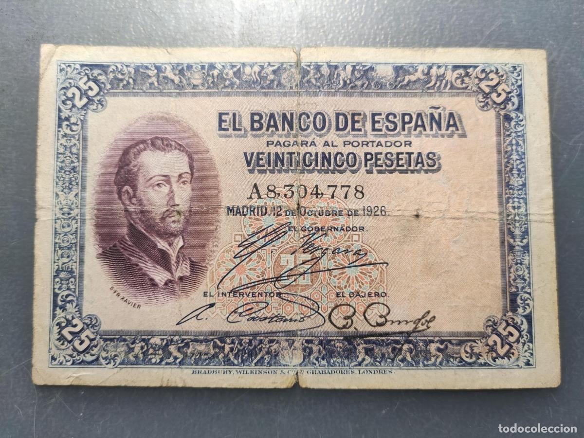 Billetes espa&ntilde;oles: ESPA&Ntilde;A 25 PESETAS 12/10/1926 P-71