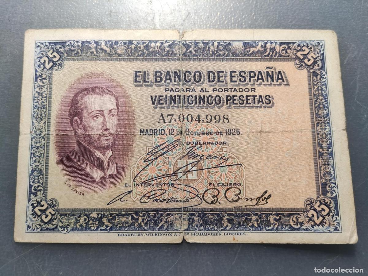 Billetes espa&ntilde;oles: ESPA&Ntilde;A 25 PESETAS 12/10/1926 P-71