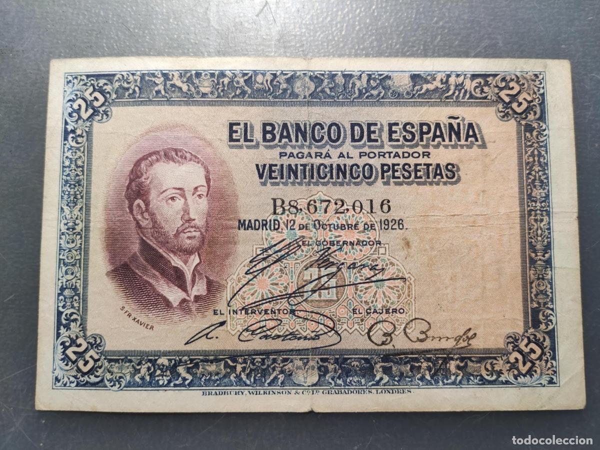 Billetes espa&ntilde;oles: ESPA&Ntilde;A 25 PESETAS 12/10/1926 P-71 BC+