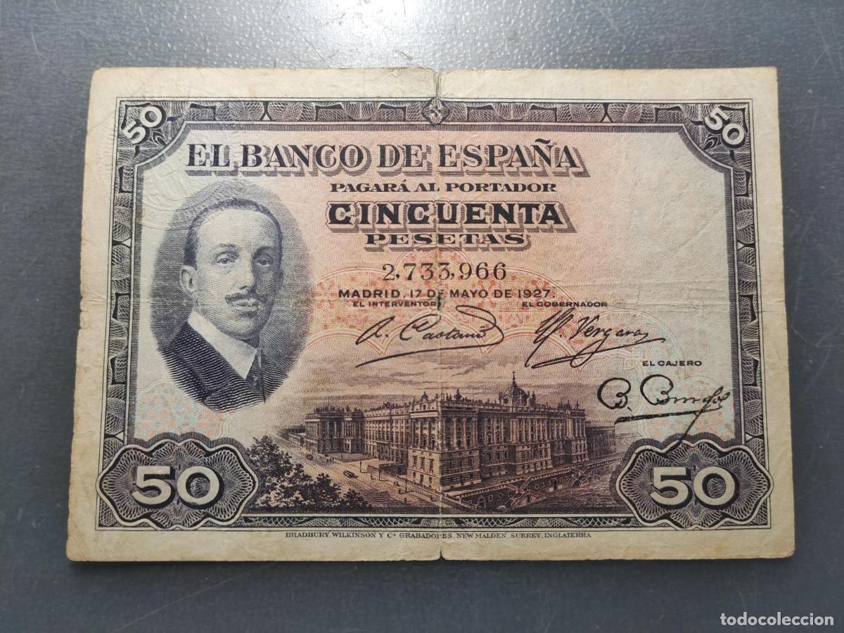 Billetes espa&ntilde;oles: ESPA&Ntilde;A 50 PESETAS 17/05/1927 P-72a