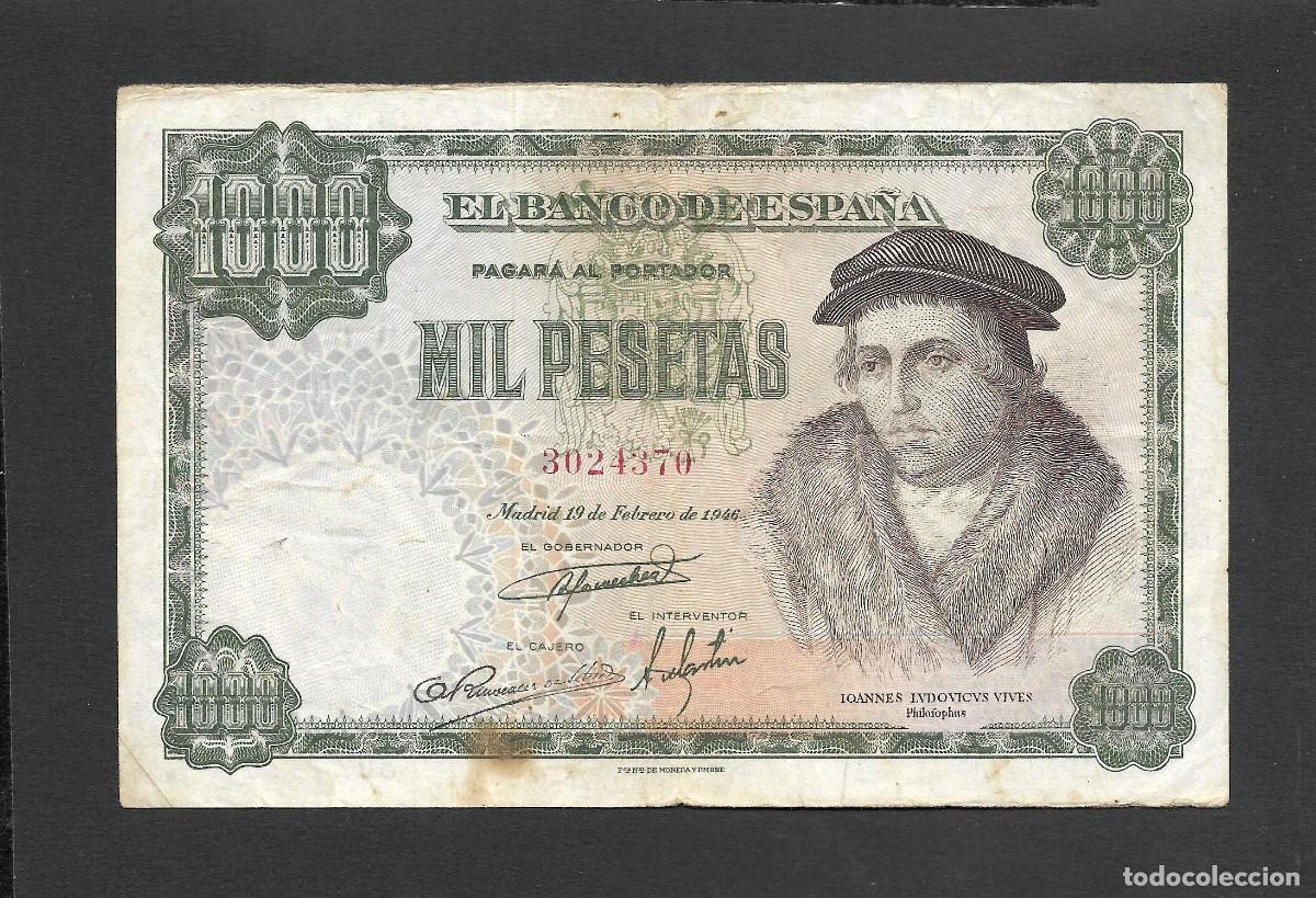 Banconote spagnole: 1000 PESETAS 1946 SIN SERIE MBC-