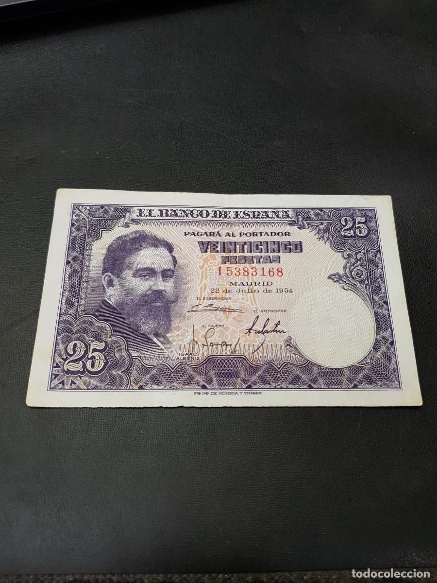 Billetes espa&ntilde;oles: ESPA&Ntilde;A-25 PESETAS-22 DE JULIO DE 1954