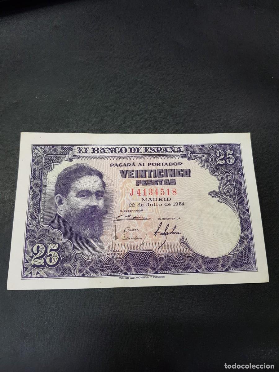 Billetes espa&ntilde;oles: ESPA&Ntilde;A-25 PESETAS-22 DE JULIO DE 1954