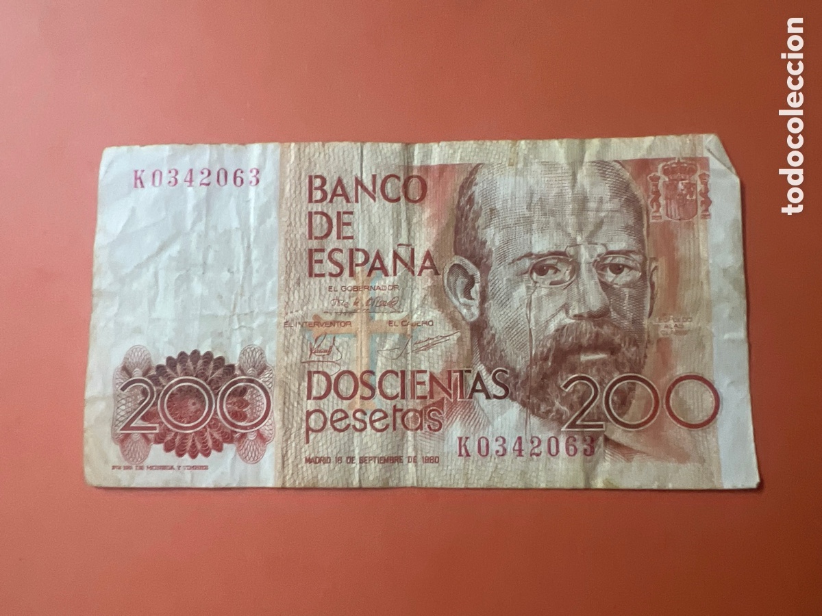 Billetes espa&ntilde;oles: HB1. BILLETE - Espa&ntilde;a. 1980. 200 Pesetas