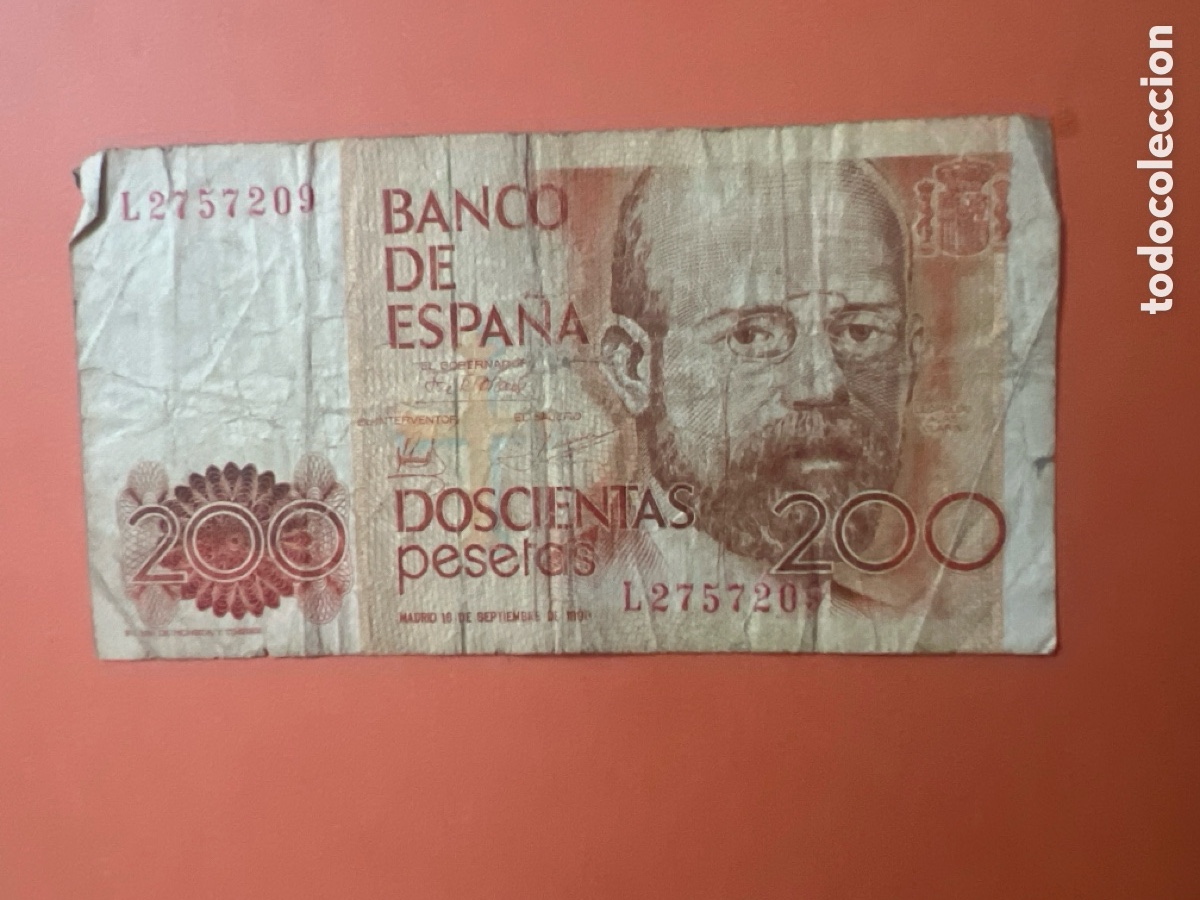 Billetes espa&ntilde;oles: HB2. BILLETE - Espa&ntilde;a. 1980. 200 Pesetas