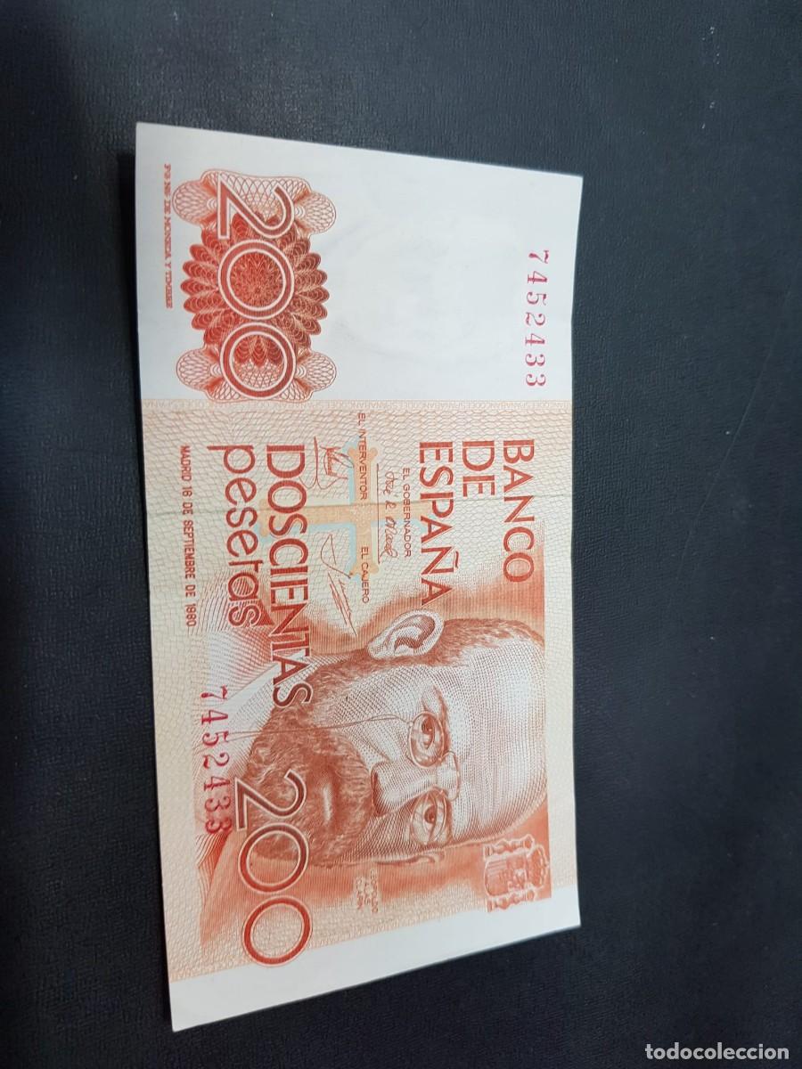 Billetes espa&ntilde;oles: ESPA&Ntilde;A- 200 PESETAS-16 DE SETIEMBRE DE 1980-SIN SERIE-SIN CIRCULAR