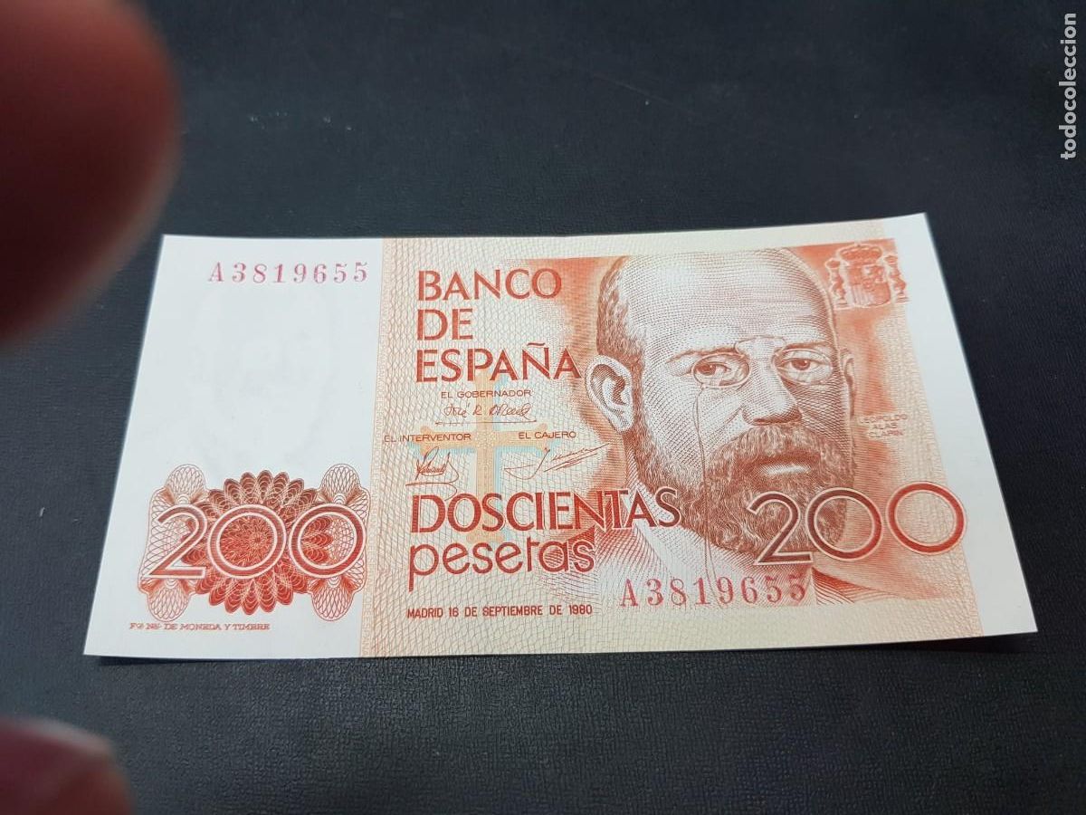 Billetes espa&ntilde;oles: ESPA&Ntilde;A- 200 PESETAS-16 DE SETIEMBRE DE 1980