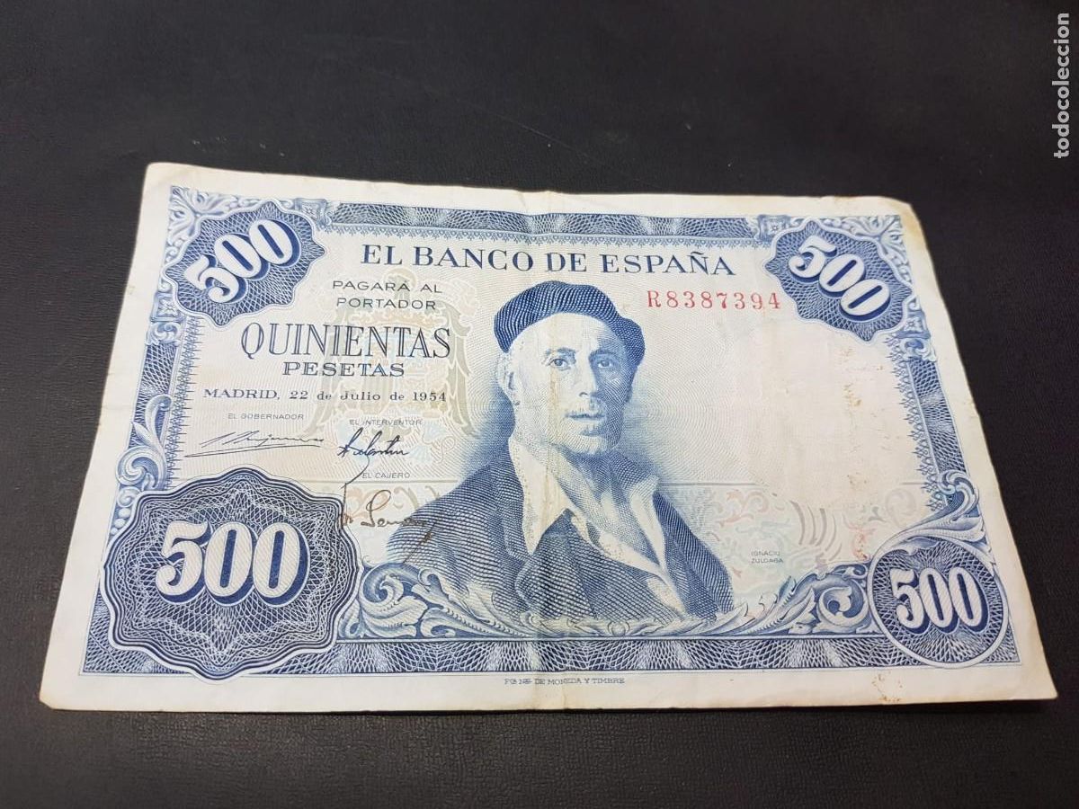Billetes espa&ntilde;oles: ESPA&Ntilde;A- 500 PESETAS-22 DE JULIO DE 1954