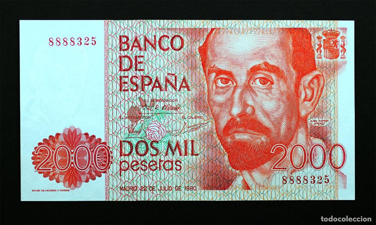 Billetes espa&ntilde;oles: S.C. Spain - Juan Carlos I. 2000 Pesetas 1980. Sin serie. SC/UNC. ESCASO