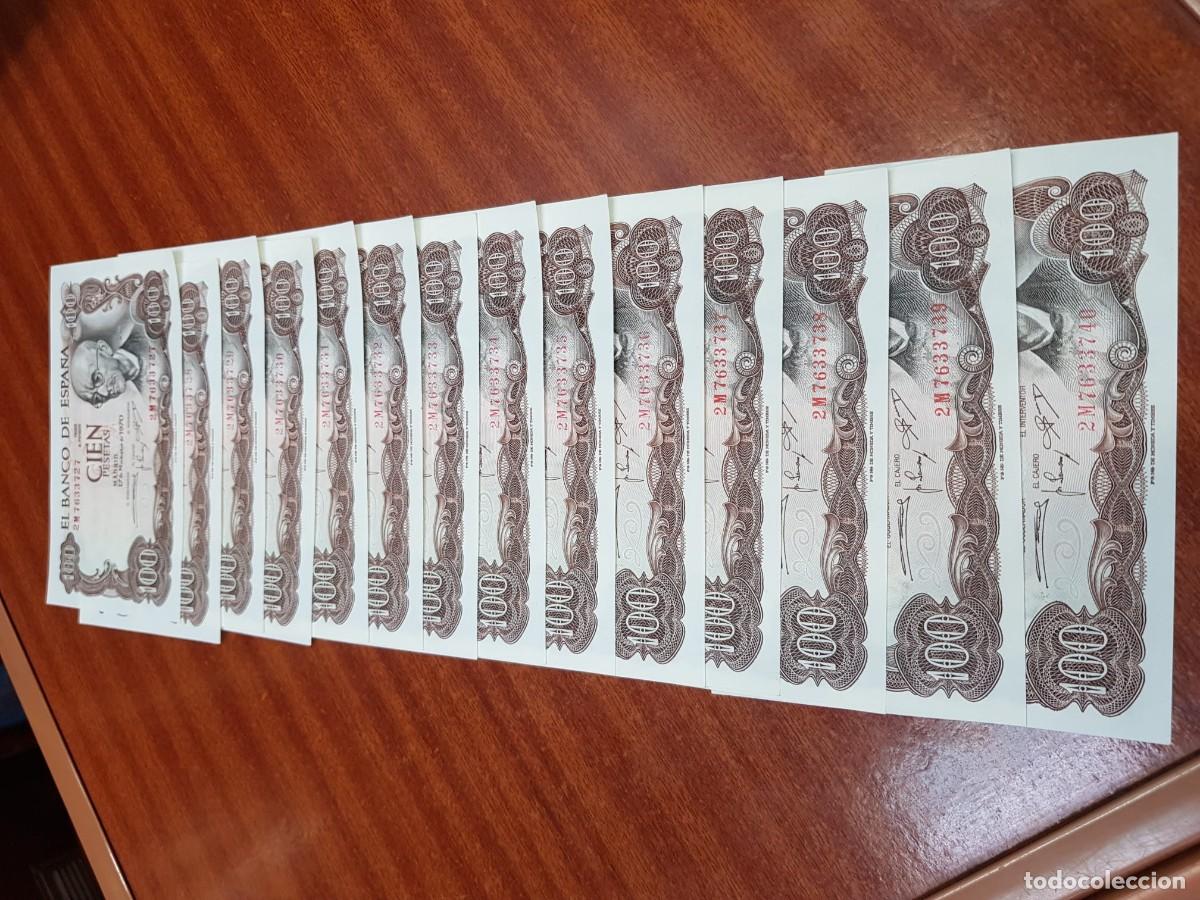 Billetes espa&ntilde;oles: ESPA&Ntilde;A- 100 PESETAS-17 DE NOVIEMBRE DE 1970- 11 BILLETES CORRELATIVOS-SIN CIRCULAR