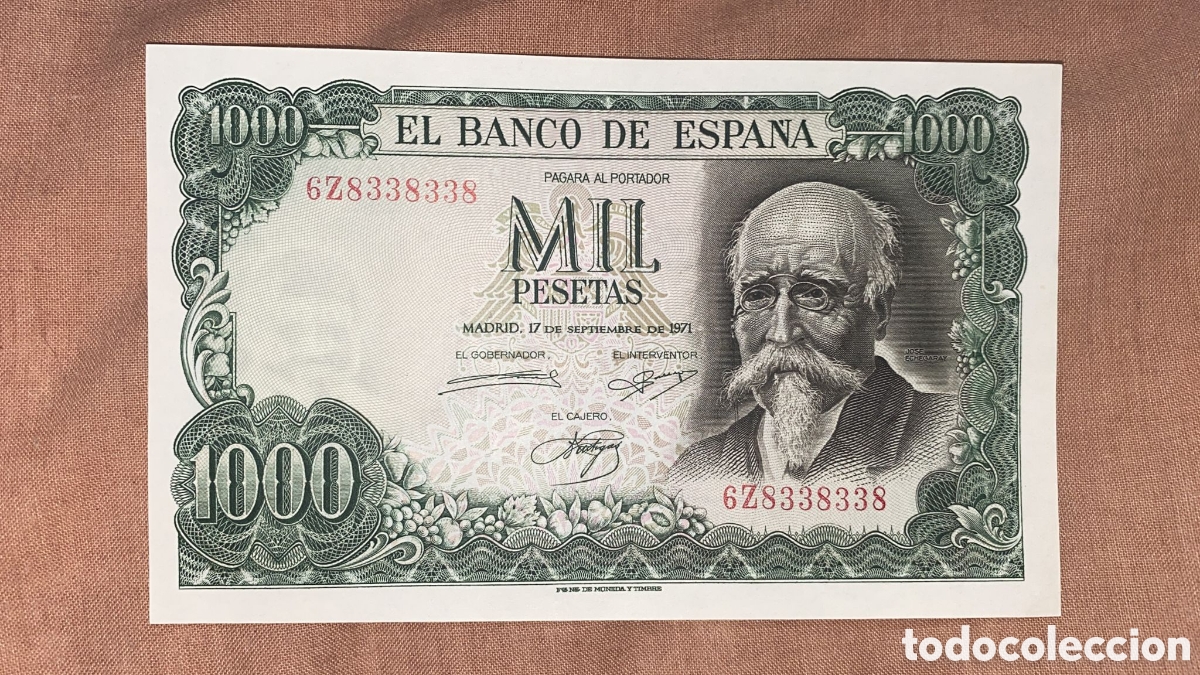 Billetes espa&ntilde;oles: Billete 1000 pesetas capic&uacute;a 1971 SC