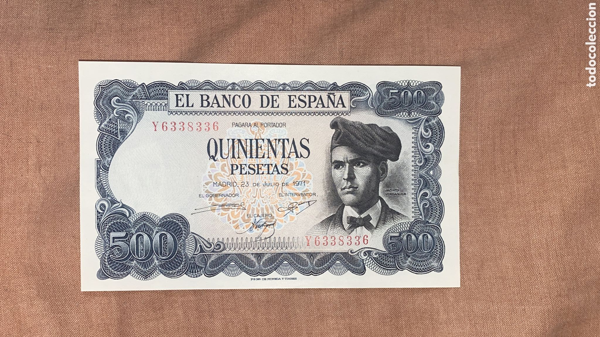 Billetes espa&ntilde;oles: Billete 500 pesetas capic&uacute;a 1971 SC