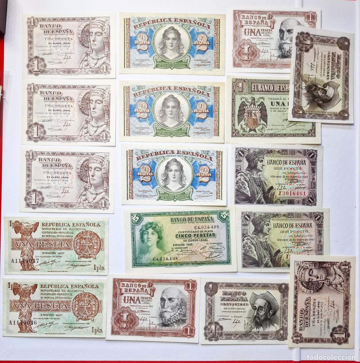 Billets espagnols: LOTE 17 BILLETES SIN CIRCULAR SC | SOLO ACEPTO PAYPAL| BILLETE 1 2 5 PESETAS 1935 a 1953 LEER DE