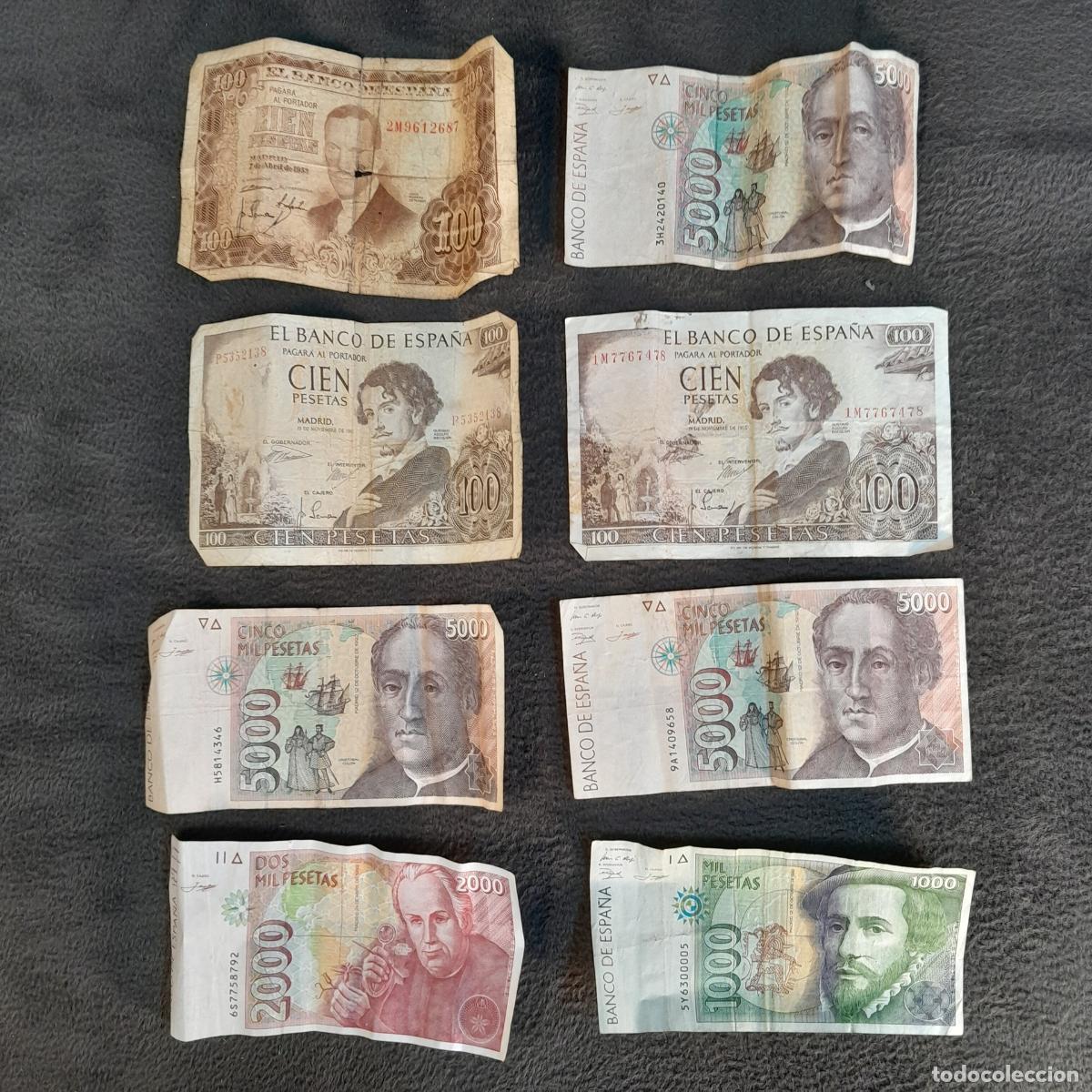 Billetes espa&ntilde;oles: BILL-229. LOTE DE BILLETES ESPA&Ntilde;OLES ANTIGUOS. PESETAS. SIGLO XX.