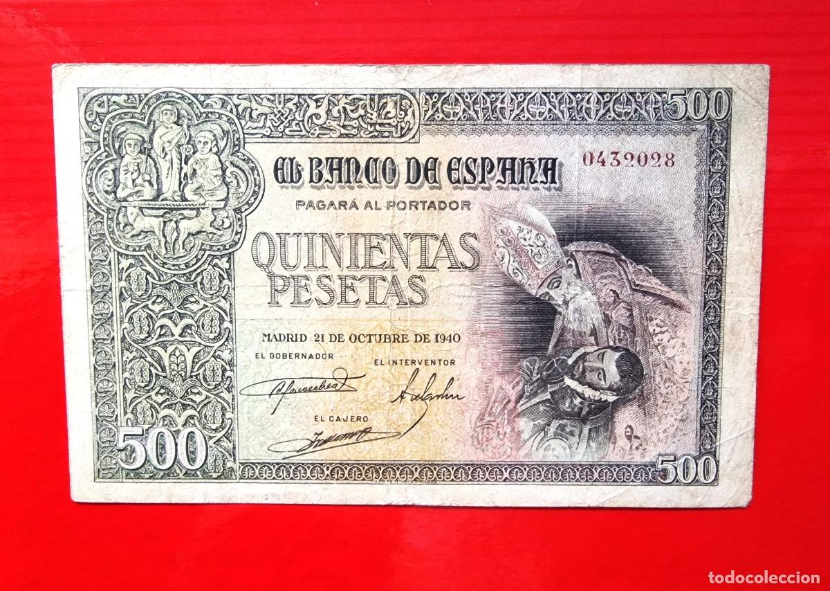 Billetes espa&ntilde;oles: ESTADO ESPA&Ntilde;OL MUY BUEN EJEMPLAR |SOLO ACEPTO PAYPAL| BILLETE 500 PESETAS 1940 LEER DESCRIPCION