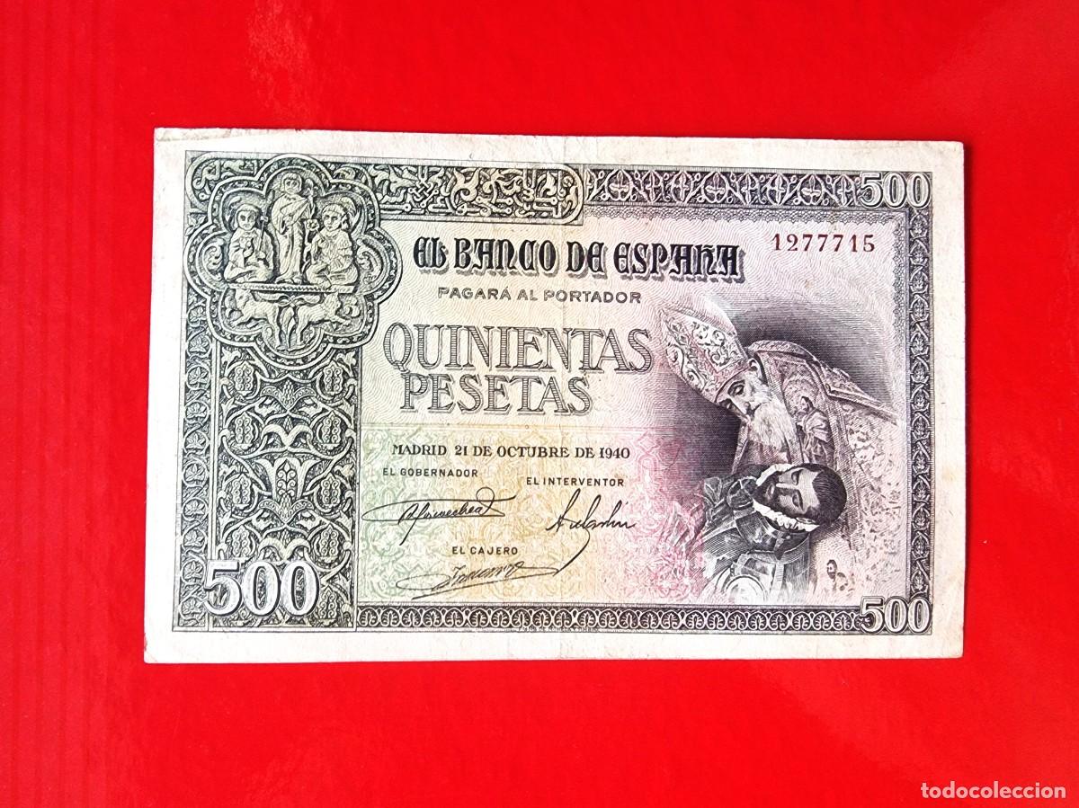 Billetes espa&ntilde;oles: ESTADO ESPA&Ntilde;OL ORGAZ MUY BUEN EJEMPLAR|SOLO ACEPTO PAYPAL| BILLETE 500 PESETAS 1940 LEER DESCRIPCION