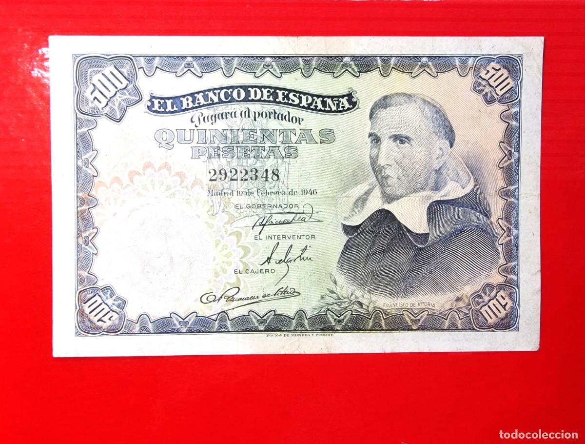 Billetes espa&ntilde;oles: ESTADO ESPA&Ntilde;OL MUY BUEN EJEMPLAR |SOLO ACEPTO PAYPAL| BILLETE 500 PESETAS 1946 LEER DESCRIPCION