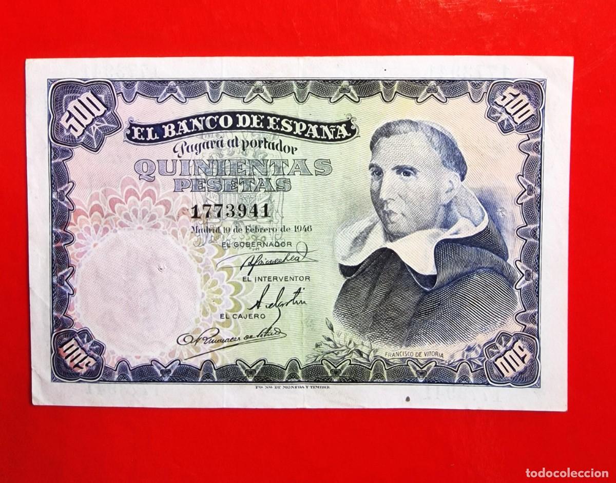 Billetes espa&ntilde;oles: ESTADO ESPA&Ntilde;OL EXCELENTE EJEMPLAR |SOLO ACEPTO PAYPAL| BILLETE 500 PESETAS 1946 LEER DESCRIPCION