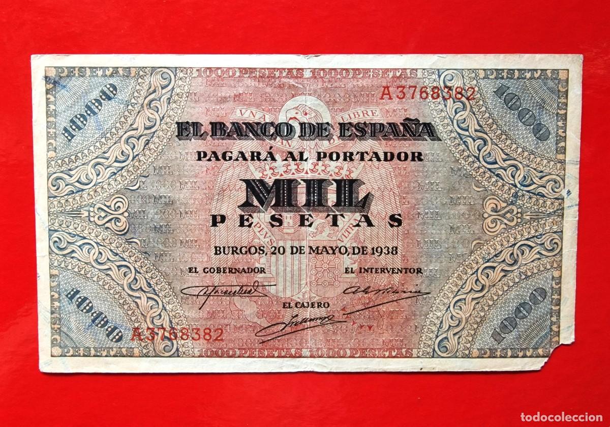 Billetes espa&ntilde;oles: ESTADO ESPA&Ntilde;OL EXCELENTE EJEMPLAR LEER|SOLO ACEPTO PAYPAL| BILLETE 1000 PESETAS 1938 LEER DESCRIPCIO