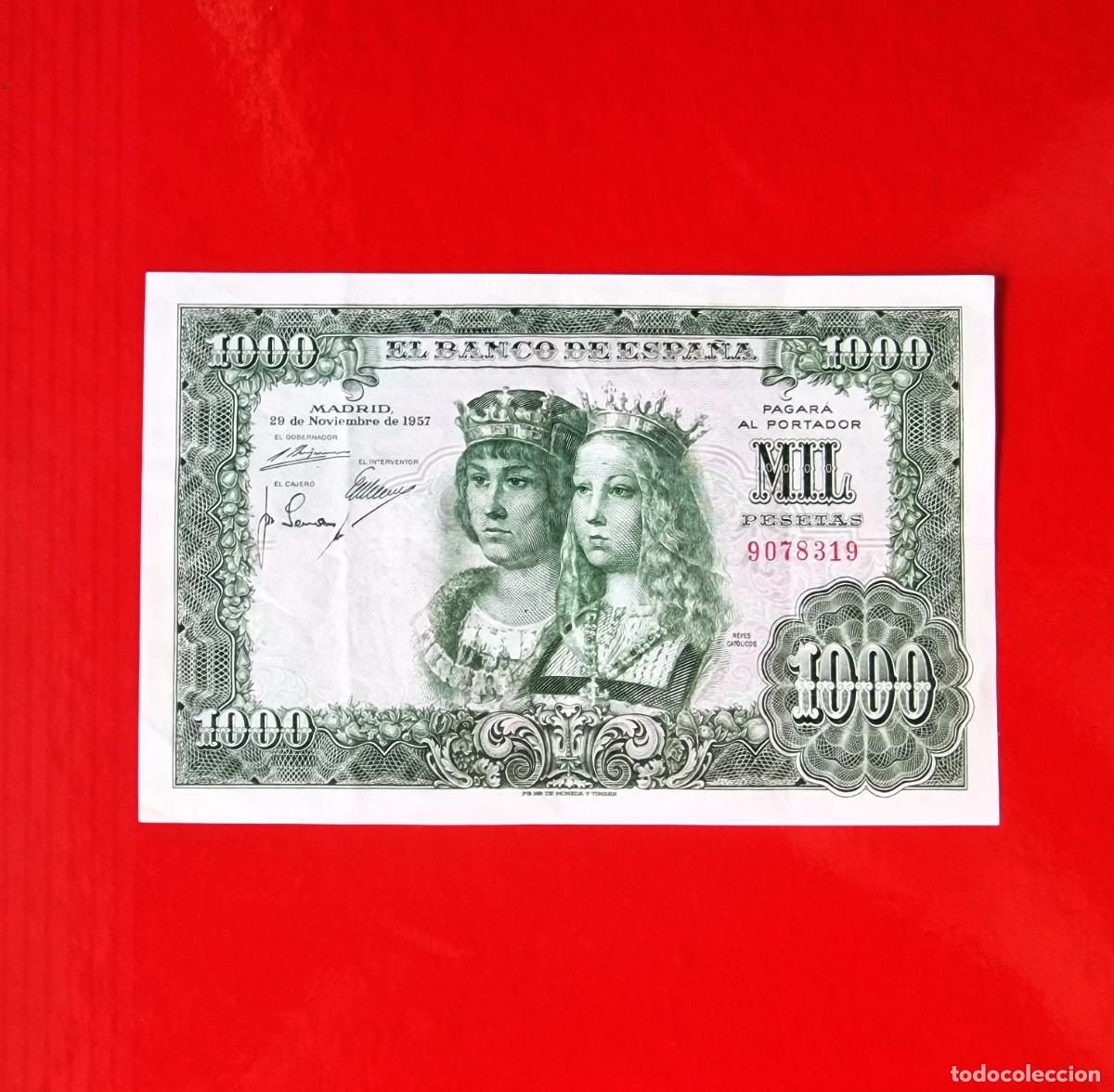 Billetes espa&ntilde;oles: SIN SERIE *** EXCELENTE EJEMPLAR |SOLO ACEPTO PAYPAL| BILLETE 1000 PESETAS 1957 LEER DESCRIPCION