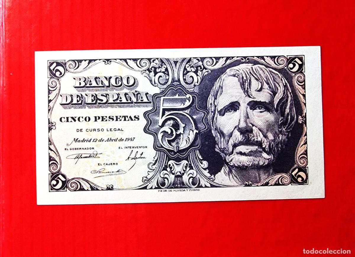 Billetes espa&ntilde;oles: SIN SERIE * SIN CIRCULAR SC |SOLO ACEPTO PAYPAL| BILLETE 5 PESETAS 1947 LEER DESCRIPCION