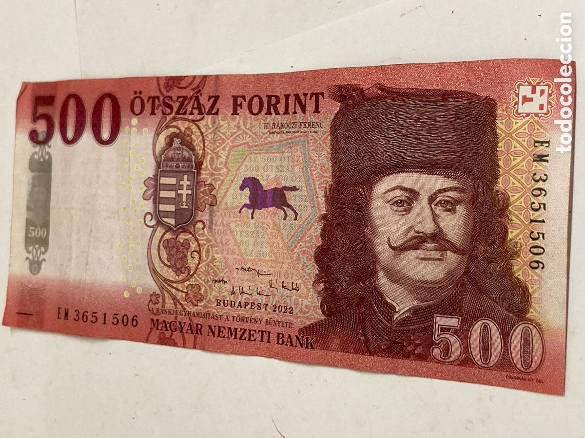Billetes espa&ntilde;oles: Billete de 500 forints h&uacute;ngaros de 2022