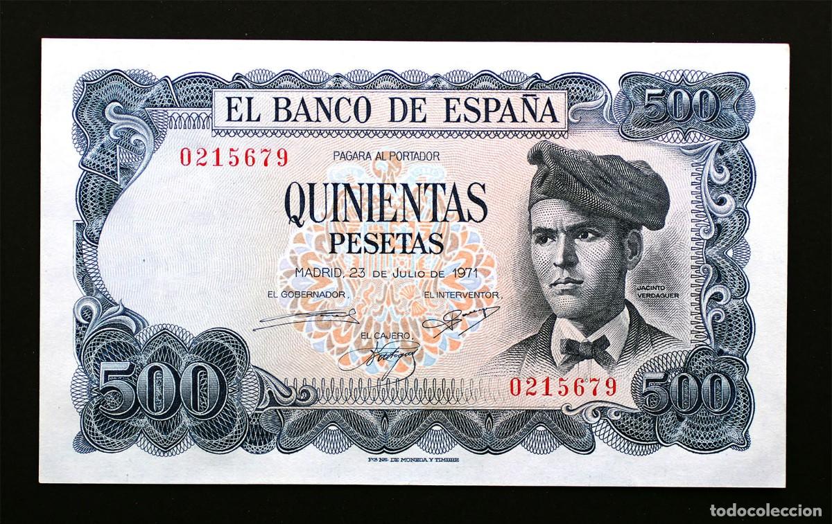 Billetes espa&ntilde;oles: SC. Spain - 500 Pesetas. 1971. SIN SERIE. SC/UNC. Escaso
