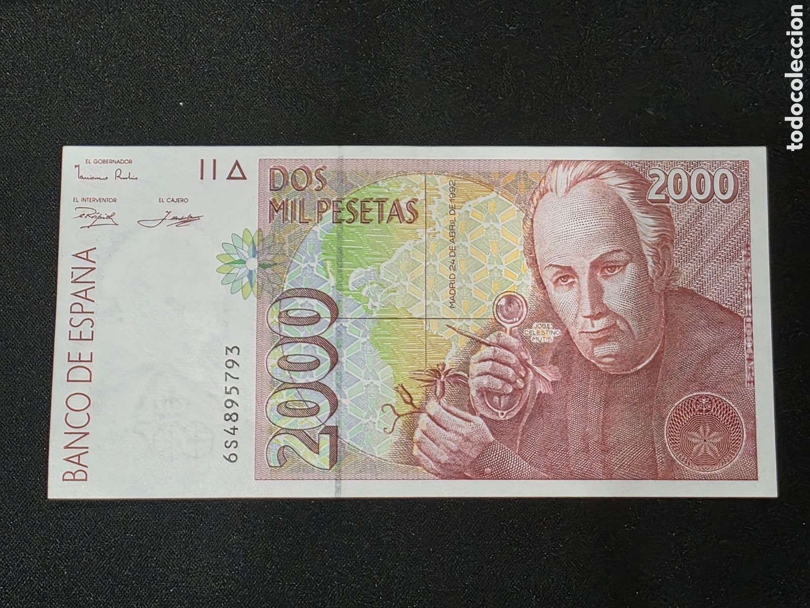 Billetes espa&ntilde;oles: 2000 pesetas 1992 serie 6S, sin circular
