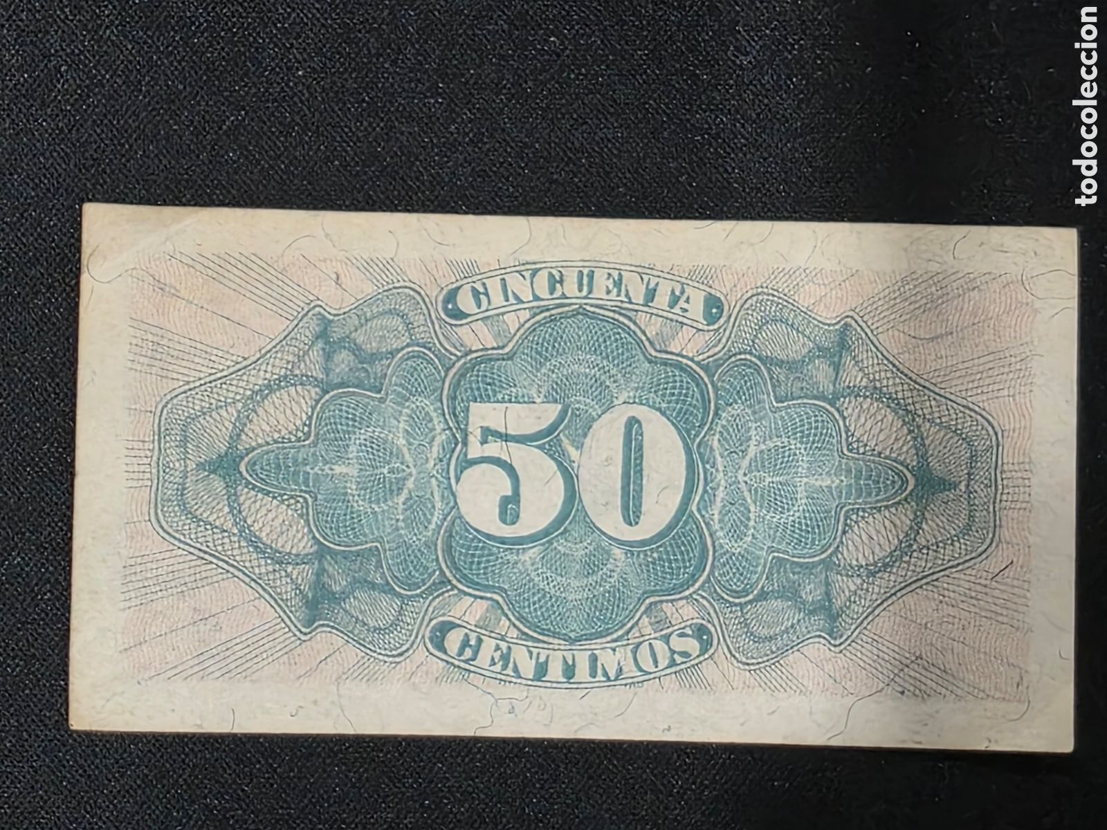 Billetes espa&ntilde;oles: 50 c&eacute;ntimos 1937 Rep&uacute;blica - Foto 2
