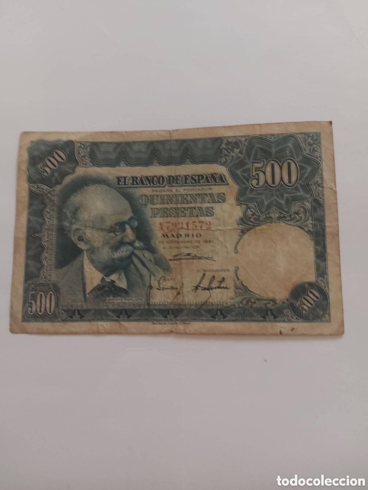Billetes espa&ntilde;oles: billete de Espa&ntilde;a de1951