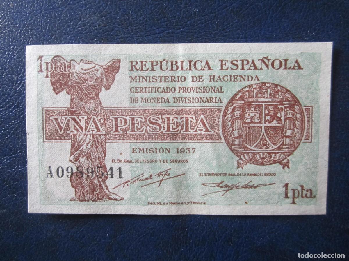 Billetes espa&ntilde;oles: Espa&ntilde;a 1 Peseta 1937 casi sin circular