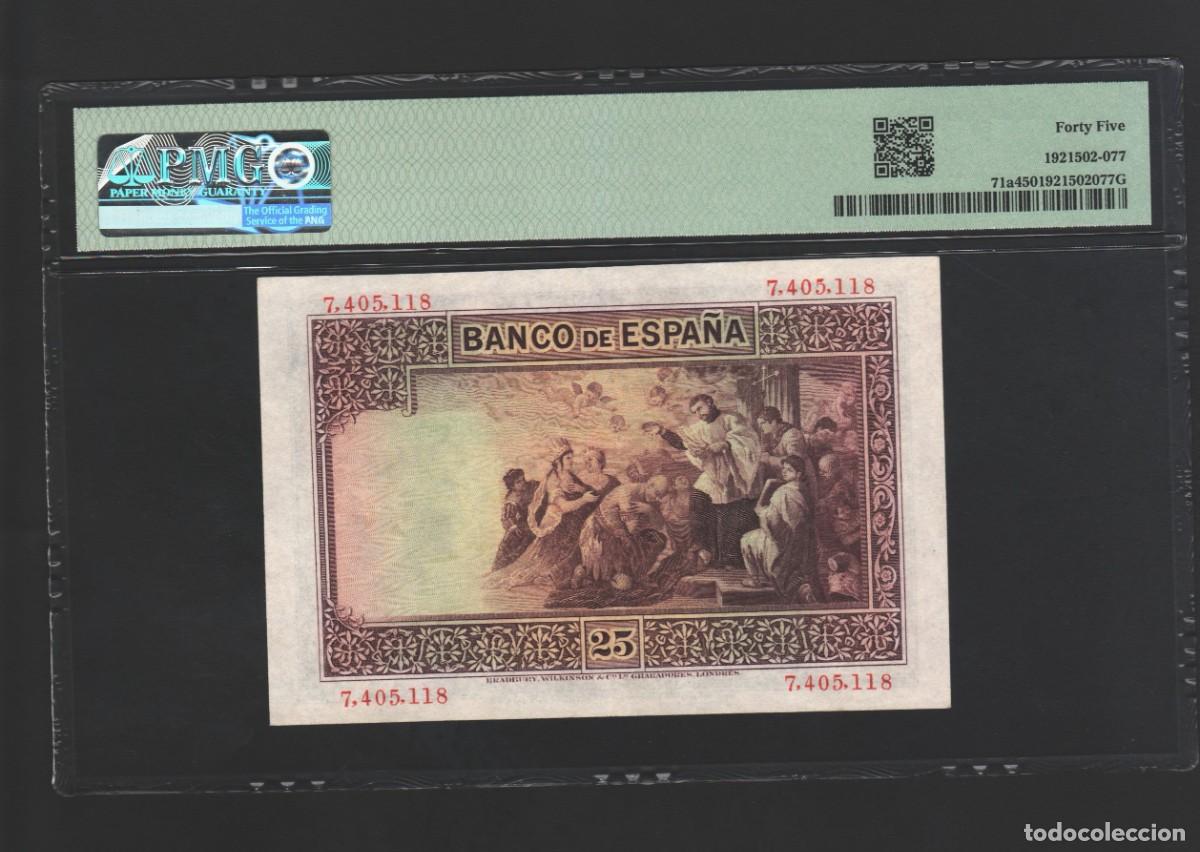 Billetes espa&ntilde;oles: SIN SERIE * PRECIOSO XAVIER PMG 45 |SOLO ACEPTO PAYPAL| BILLETE 25 PESETAS 1926 LEER DESCRIPCION