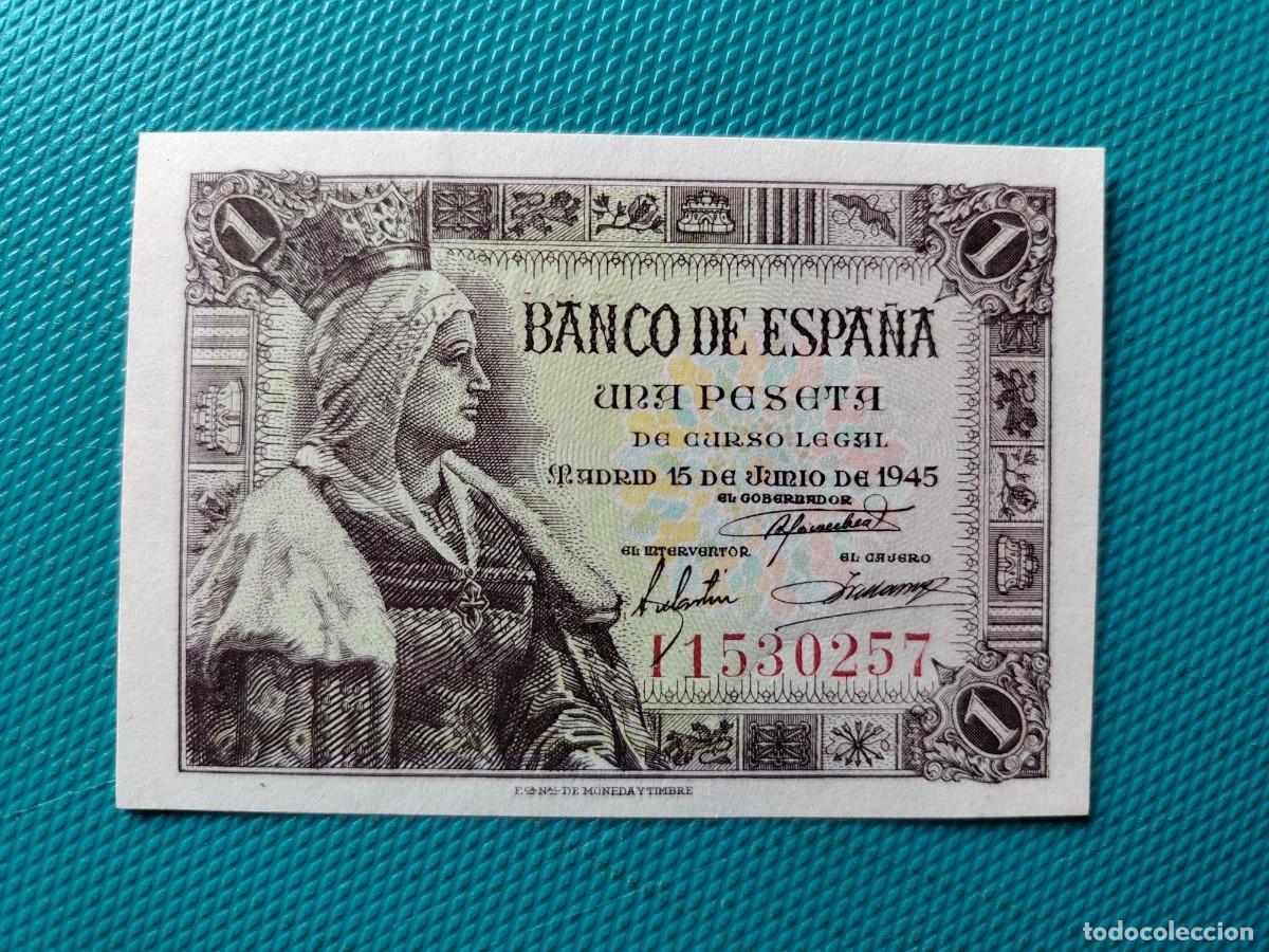 Billetes espa&ntilde;oles: BILLETE DE ESPA&Ntilde;A - 1 PESETA DEL A&Ntilde;O 1945 - NUEVO SC - 803VBG