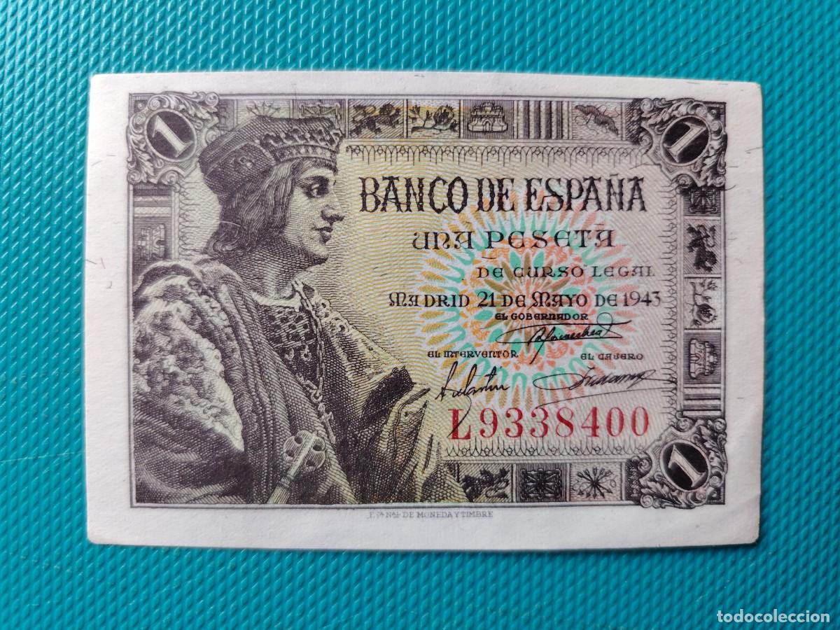 Billetes espa&ntilde;oles: BILLETE DE ESPA&Ntilde;A - 1 PESETA DEL A&Ntilde;O 1943 - NUEVO SC - 804RFV