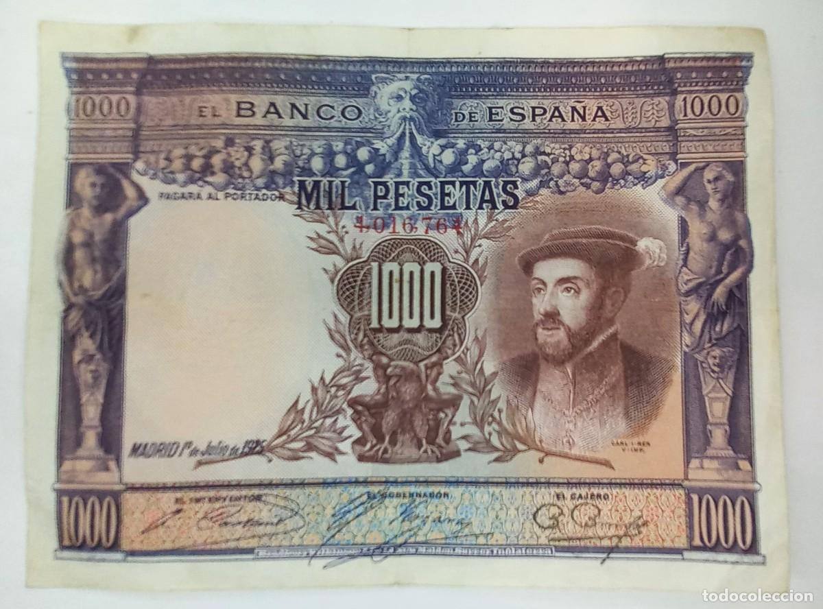 Billetes espa&ntilde;oles: BILLETE 1000 PESETAS 1&ordm; JULIO 1925 EBC , SIN SERIE