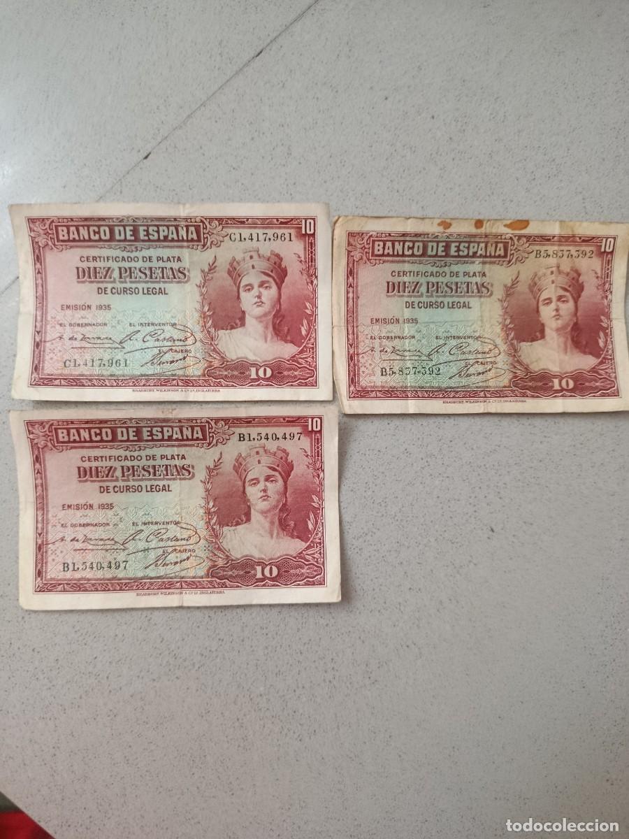 Billetes espa&ntilde;oles: 10 pesetas certificado de plata 1935 - Foto 2