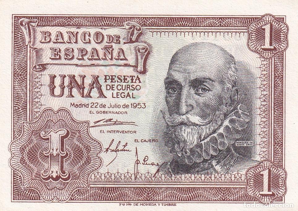 Billetes espa&ntilde;oles: CRBS3339 BILLETE ESPA&Ntilde;A 1 PESETA 1953 SERIE J SIN CIRCULAR