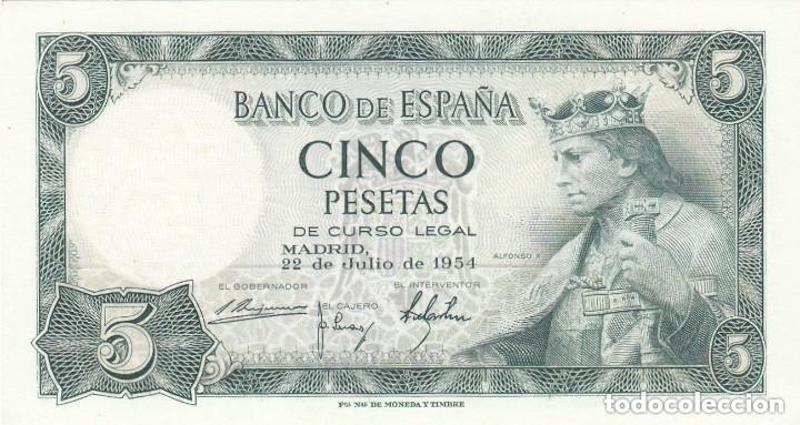 Billetes espa&ntilde;oles: CRBS0113 BILLETE ESPA&Ntilde;A 5 PESETAS 1954 SIN CIRCULAR SIN SERIE