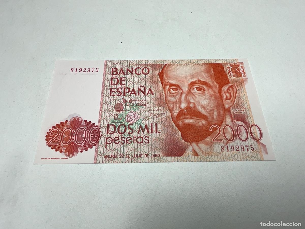 Billetes espa&ntilde;oles: BILLETES DE 2000 PESETAS-JOSE RAMON JIMENEZ-MADRID 22 JULIO 1980- EN PLANCHA - SIN SERIE