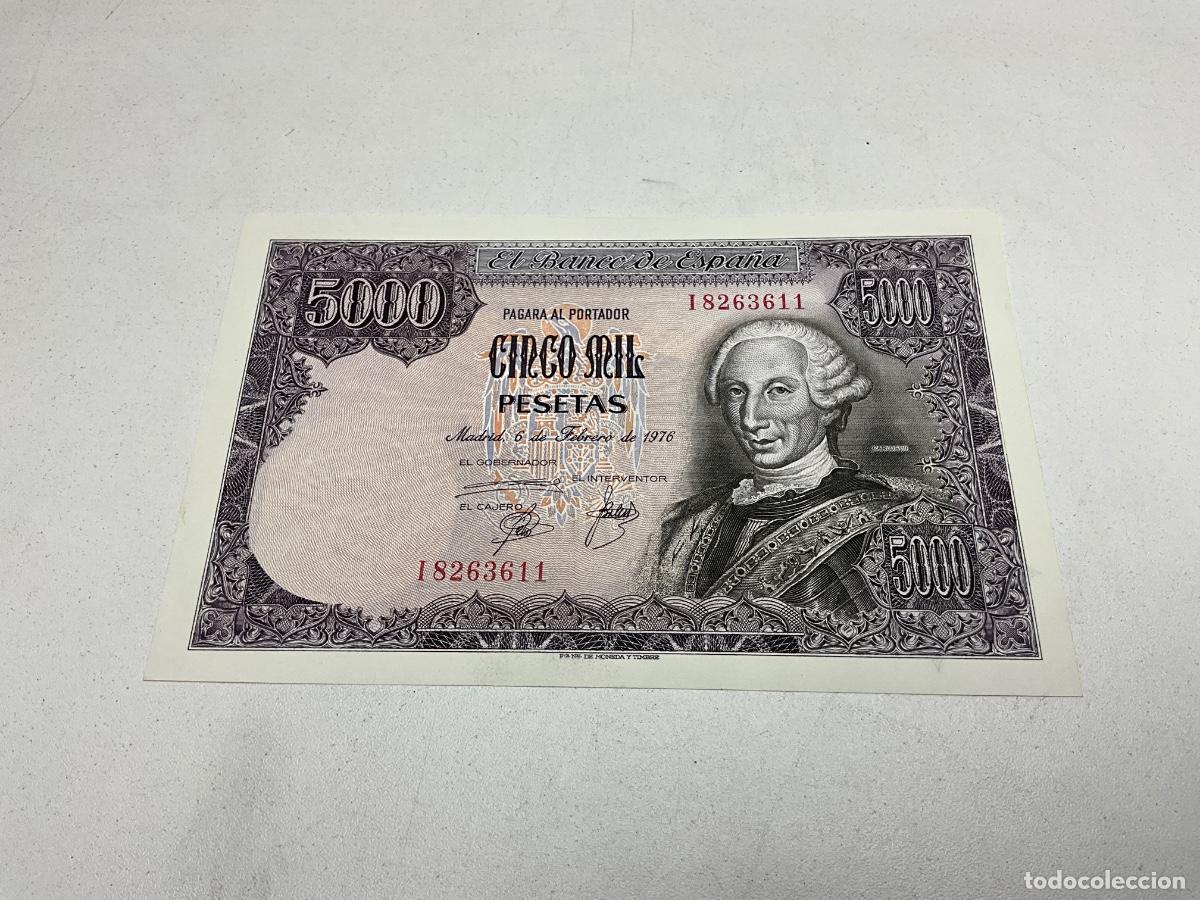 Billetes espa&ntilde;oles: BILLETES DE 5000 PESETAS - CARLOS III - MADRID 6 DE FEBRERO 1976 - EN PLANCHA - SERIE I