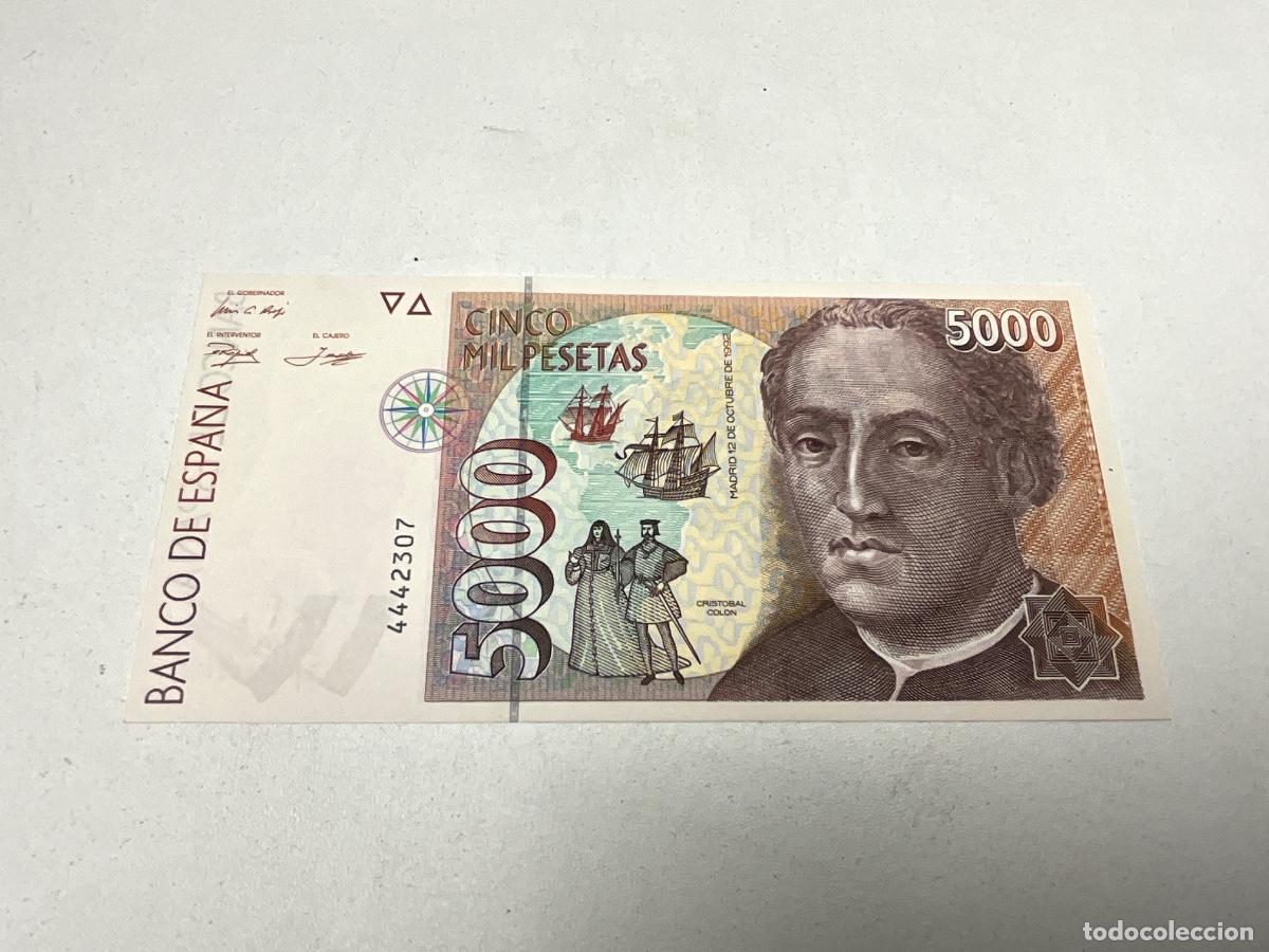 Billetes espa&ntilde;oles: BILLETE DE 5000 PESETAS - CRISTOBAL COLON - MADRID 12 OCTUBRE 1992 - EN PLANCHA - SIN SERIE