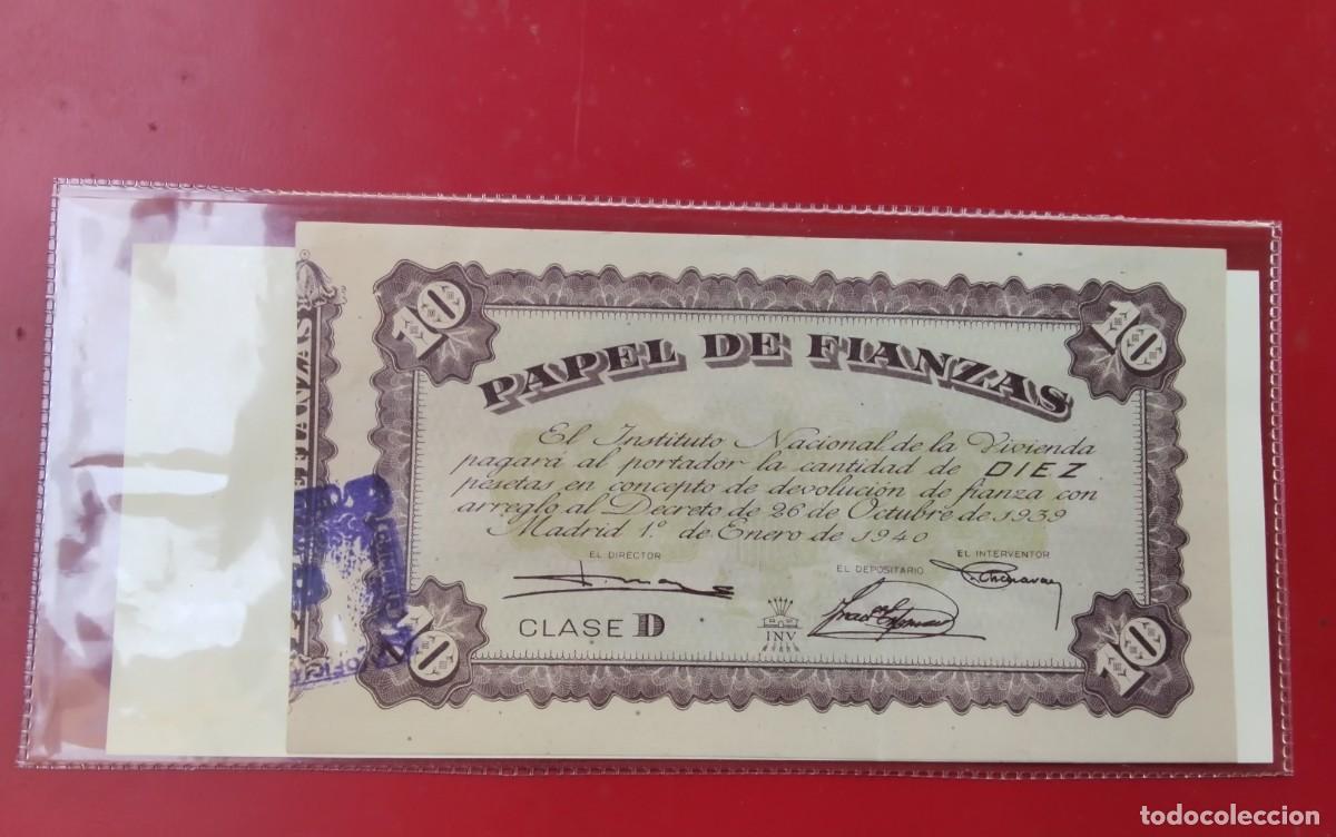 Billetes espa&ntilde;oles: BILLETE PAPEL DE FINANZAS DE 10 PTS A&Ntilde;O 1940 CON ANAGRAMA DE FALANGE , MUY BUEN ESTADO