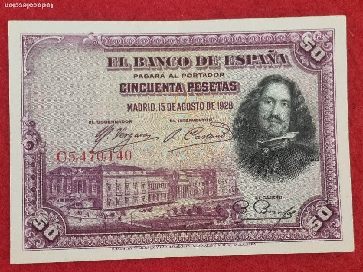 Billetes espa&ntilde;oles: BILLETE 50 PESETAS 1928 SERIE C MBC+ ORIGINAL T140